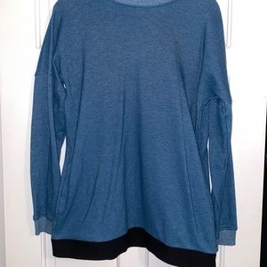 Teal North Face sweatshirt